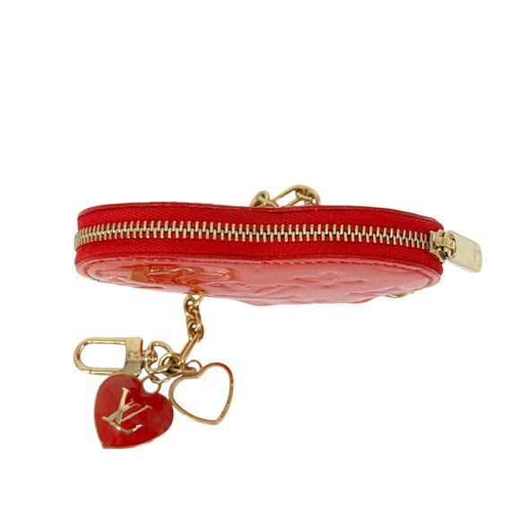 LOUIS VUITTON Vernis Heart Coin Purse Orange Sunset - Picture 11 of 15